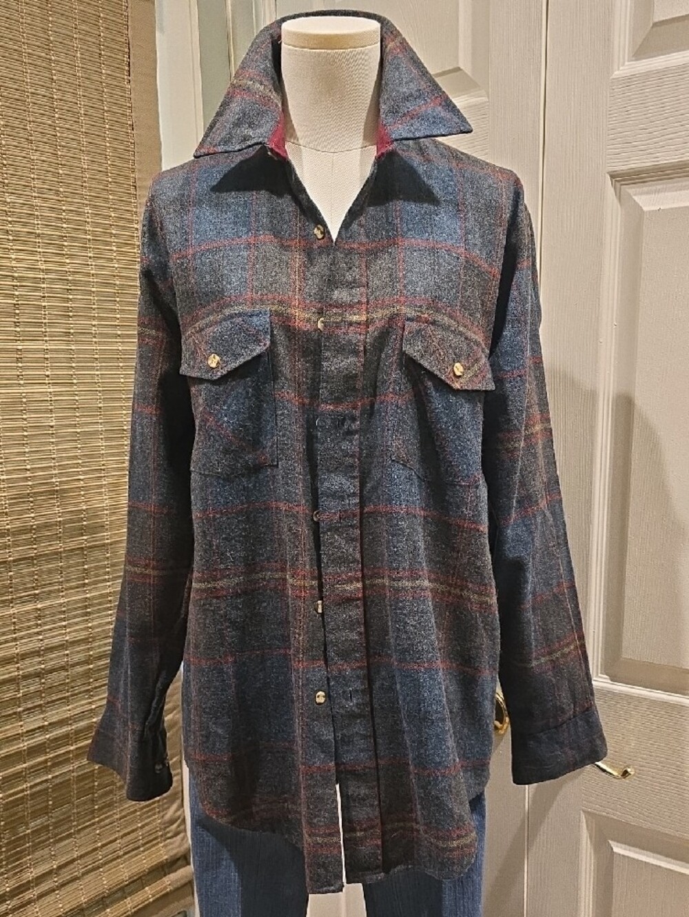 VINTAGE Men's Burgundy Jacket